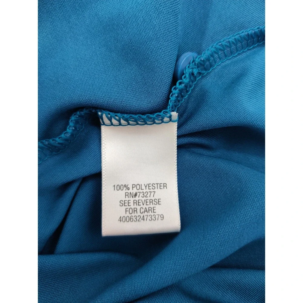 Croft & Barrow Performance Mens XL Polo Shirt Teal Blue Space Dye Short Sleeve - Picture 4 of 7